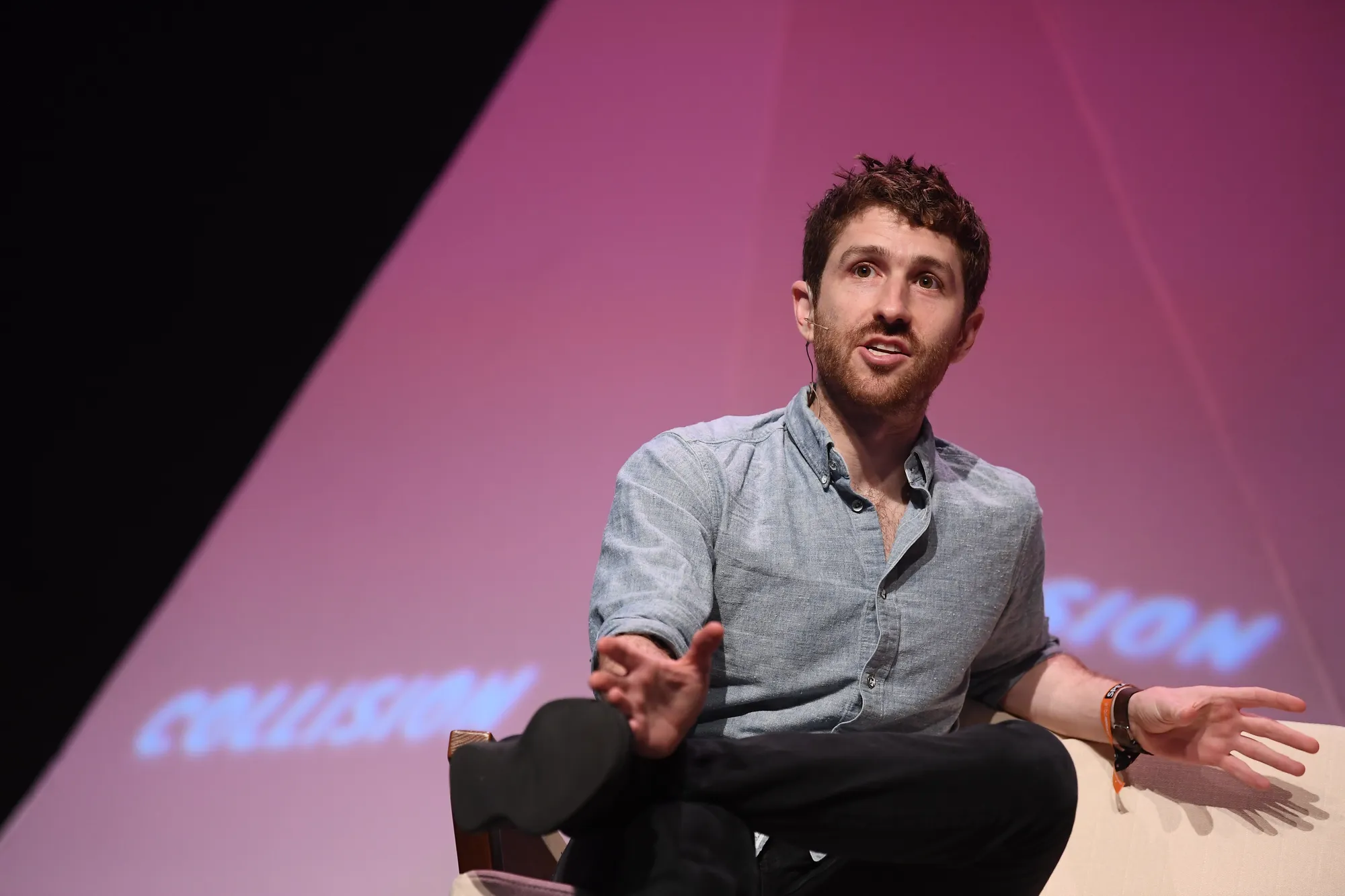 Tristan Harris speaking at Collision conference
