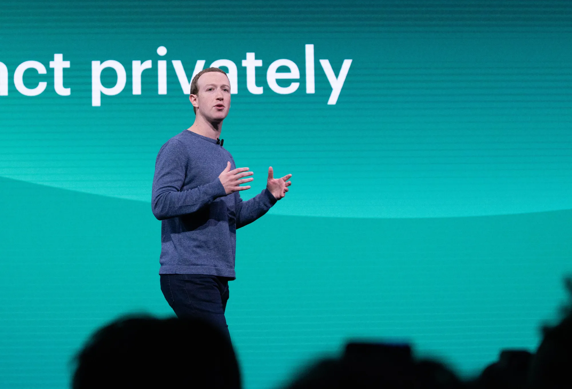 Mark Zuckerberg at F8 2019 keynote